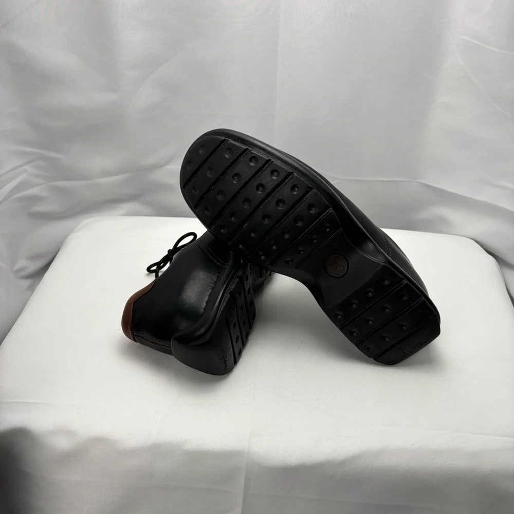 Cole Haan Zeno Lace ll Men's Sz8 Black Leather Split-Toe Casual‎ Oxford Style